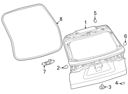 2024 Toyota Grand Highlander WEATHERSTRIP, BACK D Diagram for 67881-0E151