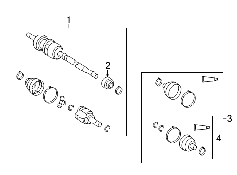 2013 Toyota Matrix Drive Axles - Front Diagram 1 - Thumbnail