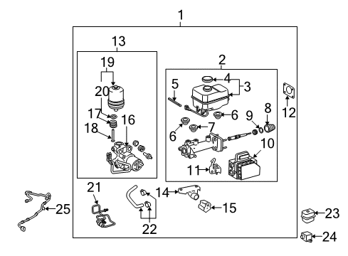 2007 Toyota 4Runner Reservoir Assembly, Mast Diagram for 47220-60180