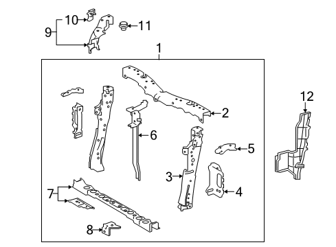 2018 Toyota Corolla iM Support Sub-Assembly, Ra Diagram for 53205-12310