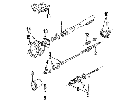 1985 Toyota Pickup Steering Column, Steering Wheel & Trim Diagram 4 - Thumbnail