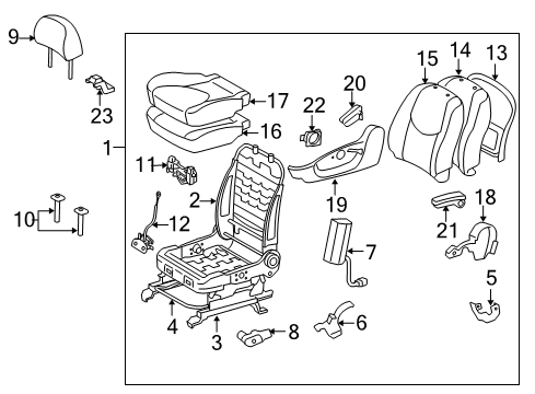 2009 Toyota RAV4 Pad, Front Seat Cushion, LH Diagram for 71512-42040