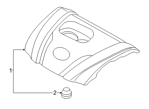 2017 Toyota Yaris iA Engine Appearance Cover Diagram