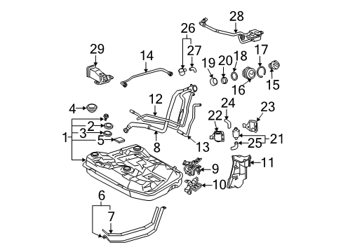 2004 Toyota Prius Breather Tube Diagram for 77226-47030