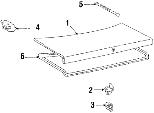 1989 Toyota Celica Trunk, Body Diagram