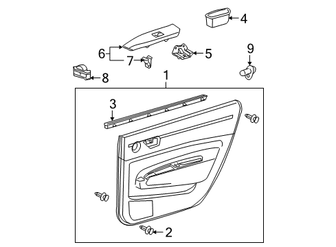 2008 Toyota Prius Rear Door Diagram 4 - Thumbnail