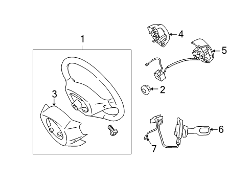 2014 Scion xD Steering Column & Wheel, Steering Gear & Linkage Diagram