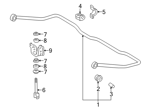 2000 Toyota Land Cruiser Rear Suspension, Control Arm Diagram 3 - Thumbnail