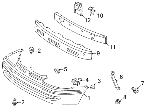 2000 Toyota Corolla Front Bumper Diagram