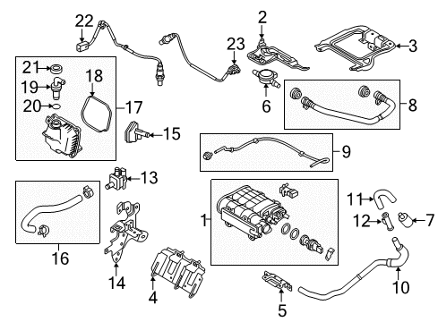 2016 Scion iA Valve Sub-Assembly, Vent Diagram for 12204-WB001