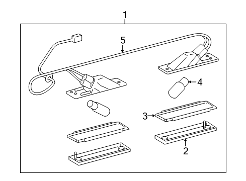 2011 Toyota Sequoia Socket And Wire, License Plate Lamp Diagram for 81275-0C030