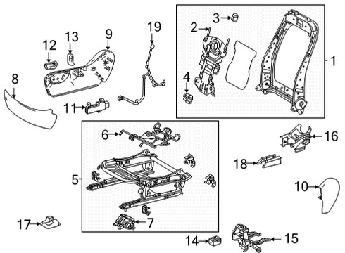 2022 Toyota Sienna Cover, RECLINING Adj Diagram for 71875-0R040-B1