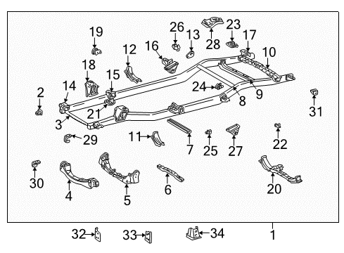 2001 Toyota 4Runner Bracket Sub-Assy, Engine Front Mounting, LH Diagram for 51401-35310