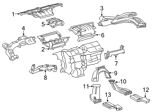 2019 Toyota Prius Prime Ducts Diagram