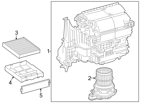 2023 Toyota Prius AWD-e Blower Motor Bolt Diagram for 87193-87101