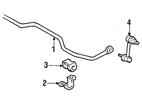 1997 Toyota Celica Rear Suspension Components, Lower Control Arm, Stabilizer Bar Diagram 3 - Thumbnail