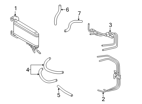 1998 Toyota Camry Trans Oil Cooler Diagram 1 - Thumbnail