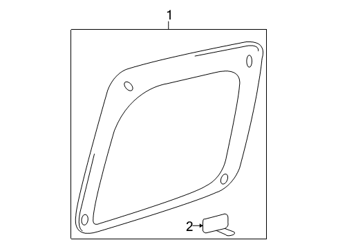 2006 Toyota Tacoma Rear Door - Glass & Hardware Diagram 1 - Thumbnail