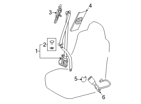 2019 Toyota Corolla Front Seat Belts Diagram 2 - Thumbnail