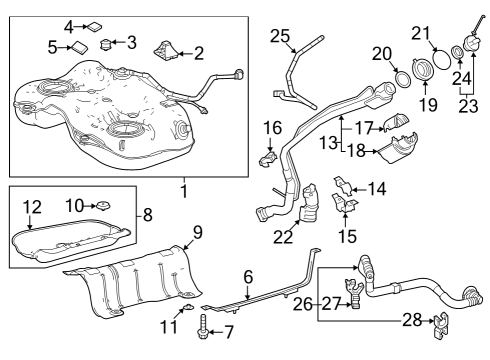 2020 Toyota Camry Hose Sub-Assembly, Fuel Diagram for 77404-06290