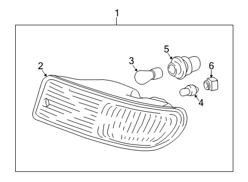 2000 Toyota RAV4 Lamp Assy, Front Turn Signal, RH Diagram for 81510-42040