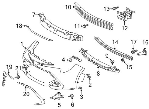 2023 Toyota Corolla COVER, FR BUMPER L/C Diagram for 52119-1A964