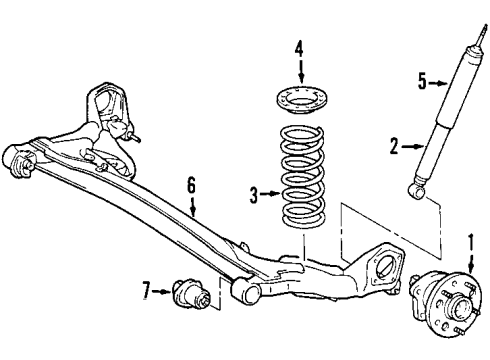 2008 Toyota Sienna Rear Axle, Suspension Components Diagram 1 - Thumbnail