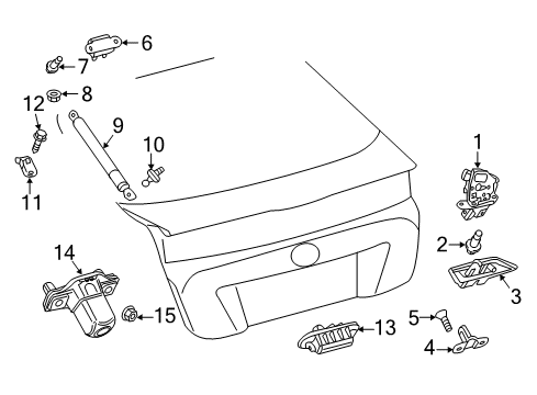 2019 Toyota Prius Prime Lift Gate Diagram