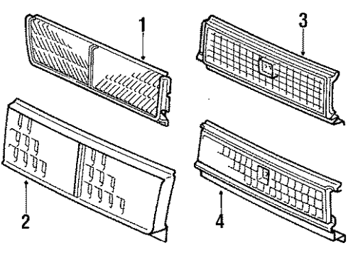 1986 Toyota Cressida Radiator Grille Emblem(Or Front Panel) Diagram for 75301-22210