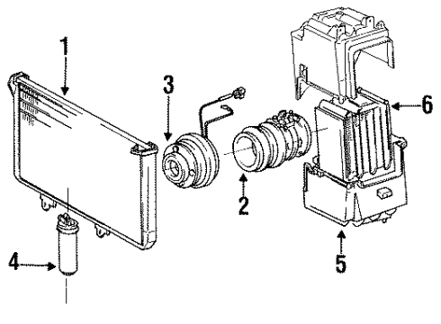 1986 Toyota Van A/C Compressor Diagram