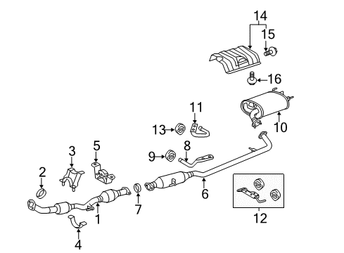 2010 Toyota Camry Exhaust Components Diagram 4 - Thumbnail