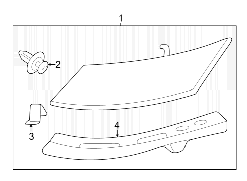 2023 Toyota Corolla Cross Exterior Trim - Pillars Diagram