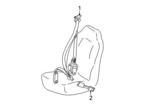 1999 Toyota Solara Front Seat Belts Diagram