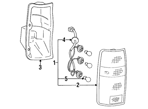 1991 Toyota Land Cruiser Tail Lamps Diagram