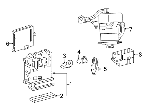 2018 Toyota Corolla iM Computer Assembly, Multi Diagram for 89220-12510