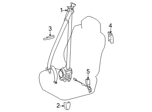 2013 Toyota Tundra Front Seat Belts Diagram 3 - Thumbnail