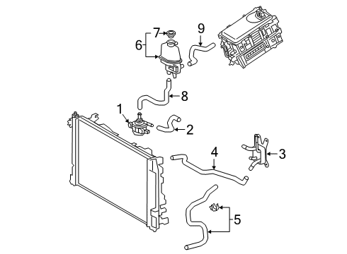 2022 Toyota Corolla Inverter Cooling Components Diagram 1 - Thumbnail