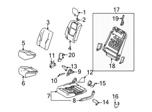 2022 Toyota Tundra Rear Seat Components Diagram 2 - Thumbnail