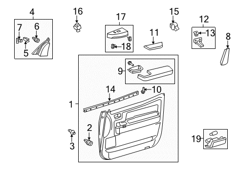 2007 Toyota Tundra Garnish, Front Door Lower Frame Bracket, RH Diagram for 67491-0C030-E0