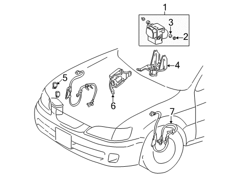 1998 Toyota Camry Anti-Lock Brakes Diagram 1 - Thumbnail