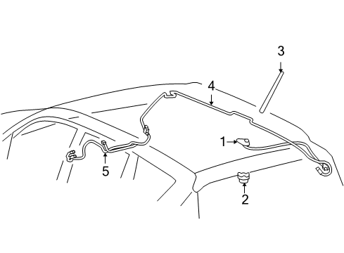 2011 Toyota RAV4 Cord Sub-Assembly, ANTEN Diagram for 86101-0R130