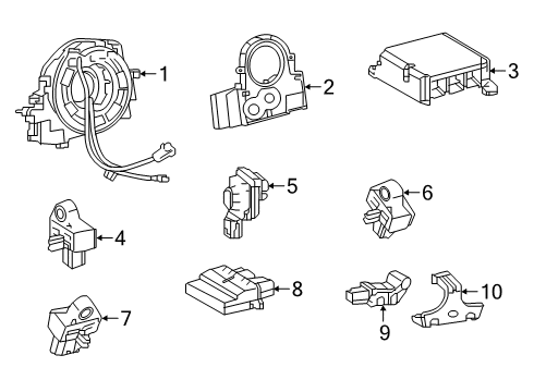 2019 Toyota Corolla Air Bag Assembly, Front Seat Diagram for 73910-02220