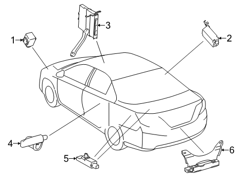 2017 Toyota Avalon Keyless Entry Components Diagram