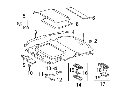 2004 Scion xA Lamp Assembly, Map Diagram for 81260-20280-B1