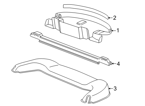 2003 Toyota Solara Retainer, Tarpaulin Storage Cover Diagram for 64793-AA010-C0