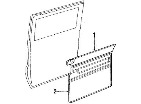 1988 Toyota Van Sliding Door Trim Diagram