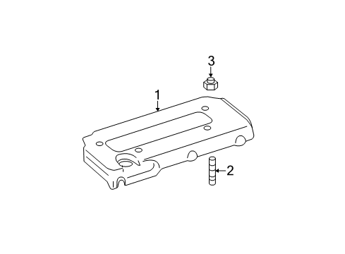 2008 Toyota Camry Engine Appearance Cover Diagram