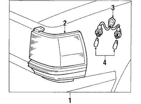 1988 Toyota Cressida Park Lamps Diagram