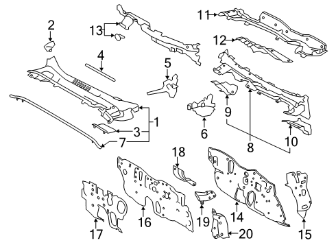 2023 Toyota Corolla Cowl Diagram 2 - Thumbnail