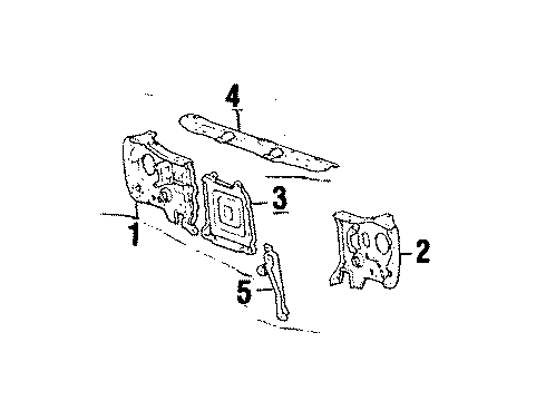 1984 Toyota Starlet Tank, Radiator, Lower Diagram for 16461-13230